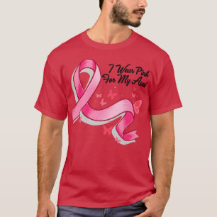 Camiseta Uso Rosa Para Mi Tía Ri De Conciencia Sobre El Cán