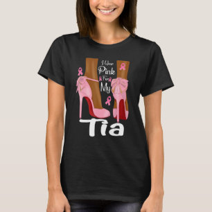 Camiseta Uso Rosa Para Mi Tia Ribbon Melanin Black Q