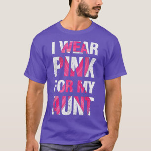 Camiseta Uso Rosa Para Mi Tía Sobreviviente De Cáncer De Ma