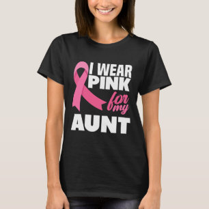 Camiseta Uso Rosa Por Mi Tía Tía Tía, Consciente Del Cáncer