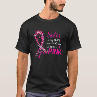 Camiseta Uso Tee Rosa Para Mi Hermana Cinta Cinta Rosa C
