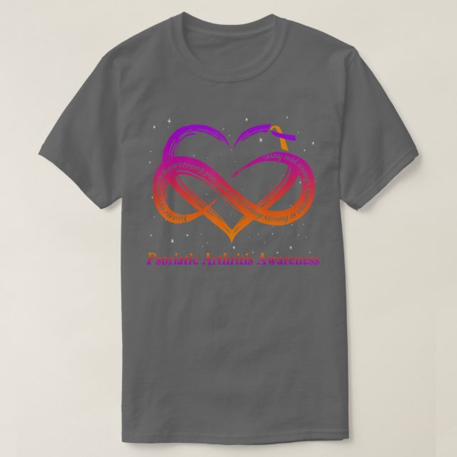 Camiseta Uso Un Naranja De Lavanda Para Artritis Psoriásica (Diseño del anverso)