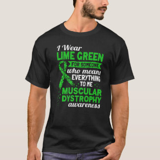 Camiseta Uso Un Verde Cálido Para La Conciencia De La Distr