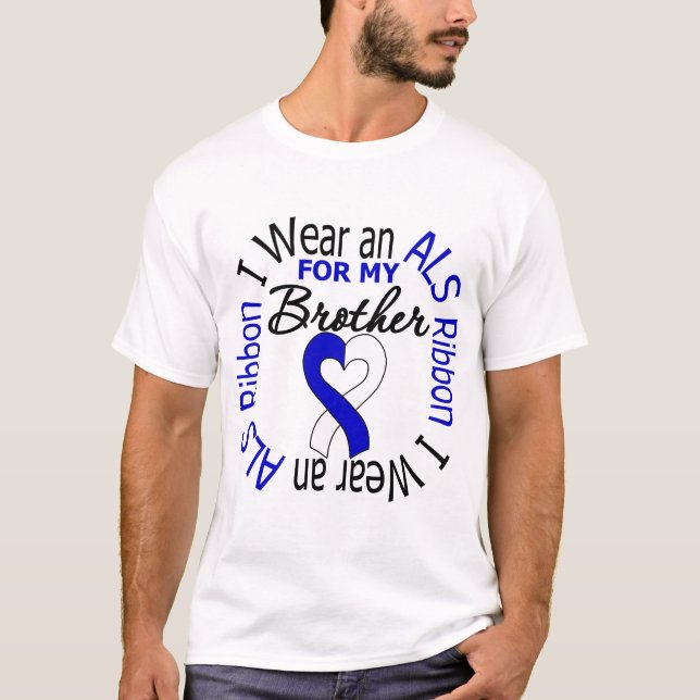 Camiseta Uso una cinta de ALS para mi hermano (Anverso)
