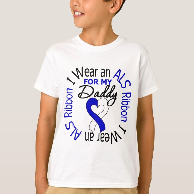Camiseta Uso una cinta de ALS para mi papá (Anverso)