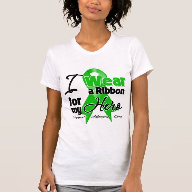 Camiseta Uso una cinta verde para mi héroe (Anverso)