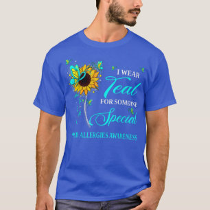 Camiseta Uso Verde azulado Para Alimentos Alergia Concienci