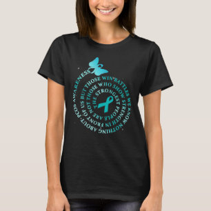 Camiseta Uso Verde azulado Para El Guerrero De Concienciaci