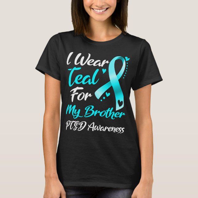 Camiseta Uso Verde azulado Para La Conciencia De Mi Hermano (Anverso)