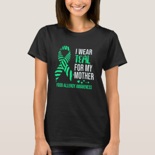 Camiseta Uso Verde azulado Para La Madre Alimentos Alergia