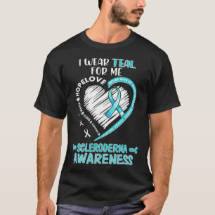 Camiseta Uso verde azulado para mí Escleroderma Conciencia