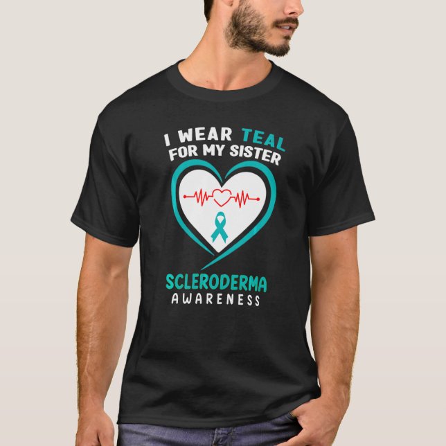 Camiseta Uso Verde azulado Para Mi Hermana Scleroderma Conc (Anverso)