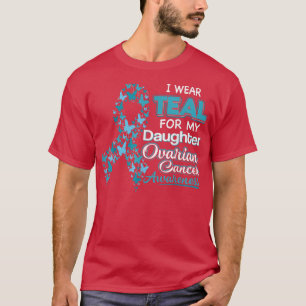 Camiseta Uso Verde azulado Para Mi Hija De Cáncer De Ovario