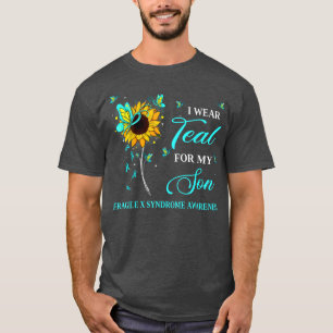 Camiseta Uso Verde azulado Para Mi Hijo Frágiles Awares De