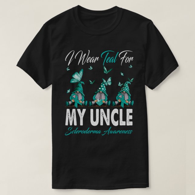 Camiseta Uso Verde azulado Para Mi TÍO Escleroderma Gno De  (Diseño del anverso)