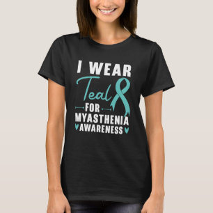 Camiseta Uso Verde azulado Para Miastenia Conciencia Autoin