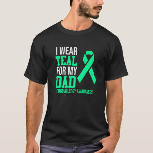 Camiseta Uso Verde azulado Para Papá Alimentos Alergia Mes 