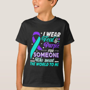 Camiseta Uso Verde azulado Y Morado Para Alguien Que Me Enc