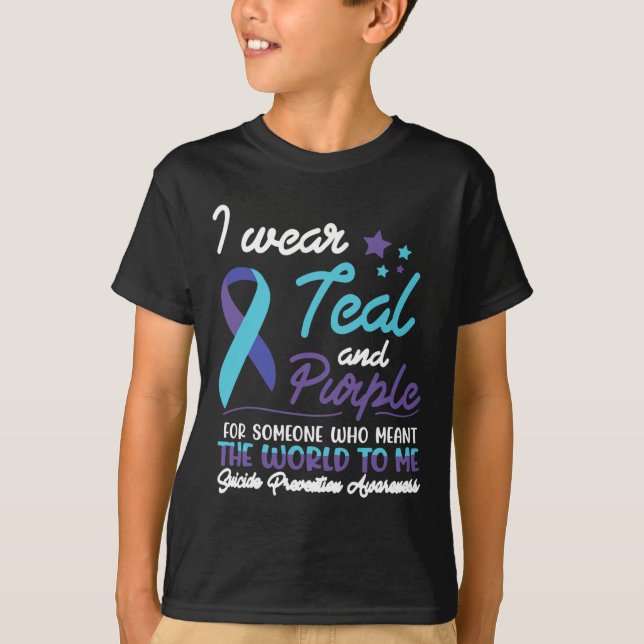 Camiseta Uso Verde azulado Y Morado Para Alguien Que Signif (Anverso)