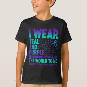 Camiseta Uso Verde azulado Y Morado Para Alguien Que Signif