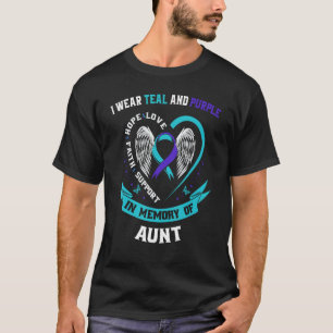 Camiseta Uso Verde azulado y morado por mi tía Suicida Awar