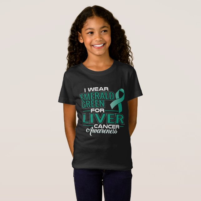 CAMISETA USO VERDE EMERALD PARA CONCIENCIA CON EL CÁNCER DE (Anverso completo)