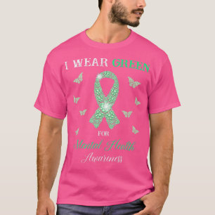 Camiseta Uso Verde Para Concienciación Mental De Salud Ment