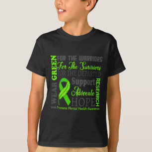 Camiseta Uso Verde Para Concienciación Mental De Salud Ment