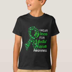 Camiseta Uso Verde Para Concienciación Mental De Salud Ment