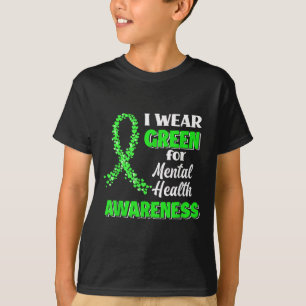 Camiseta Uso Verde Para Concienciación Mental De Salud Ment
