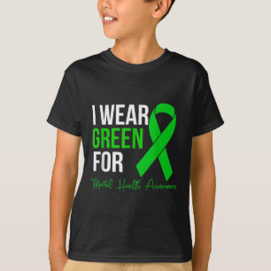Camiseta Uso Verde Para Concienciación Mental De Salud Ment