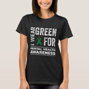 Camiseta Uso Verde Para Concienciación Mes De Salud Mental
