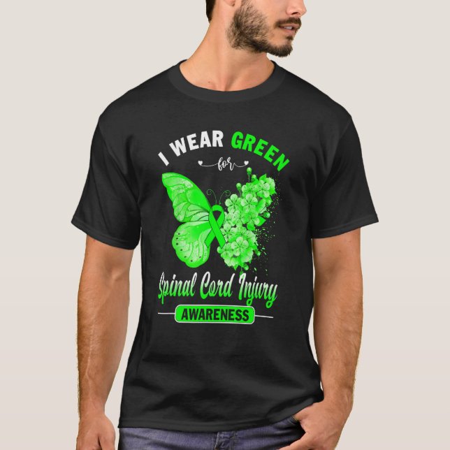 Camiseta Uso Verde Para Concienciación Sobre Lesiones En El (Anverso)
