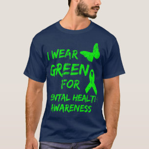 Camiseta Uso Verde Para Concienciación Sobre Salud Mental M