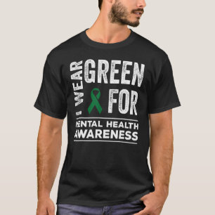 Camiseta Uso Verde Para Concienciación Sobre Salud Mental M