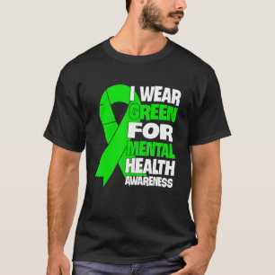 Camiseta Uso Verde Para Concienciación Sobre Salud Mental M