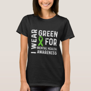 Camiseta Uso Verde Para Concienciación Sobre Salud Mental M