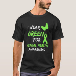 Camiseta Uso Verde Para Concienciación Sobre Salud Mental M