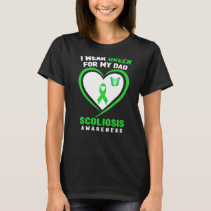 Camiseta Uso Verde Para La Conciencia De La Escoliosis De M