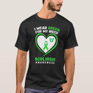 Camiseta Uso Verde Para La Conciencia De Mi Escoliosis De L