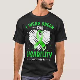 Camiseta Uso Verde Para La Conciencia Sobre La Discapacidad