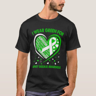 Camiseta Uso Verde Para La Enfermedad Renal Sensibilización