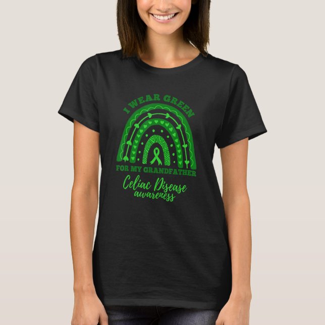 Camiseta Uso Verde Para Mi Abuelo Enfermedad Celiaca Awa (Anverso)