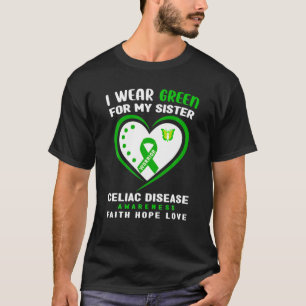 Camiseta Uso Verde Para Mi Hermana - Awaren Enfermedad Celi