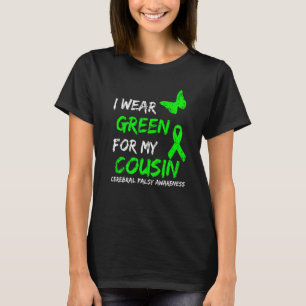 Camiseta Uso Verde Para Mi Primo Cinta Cerebral De Parálisi