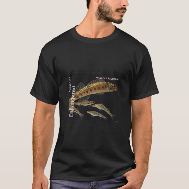 Camiseta Usps Especie En Peligro De Peligro Roanoke Logperc (Anverso)