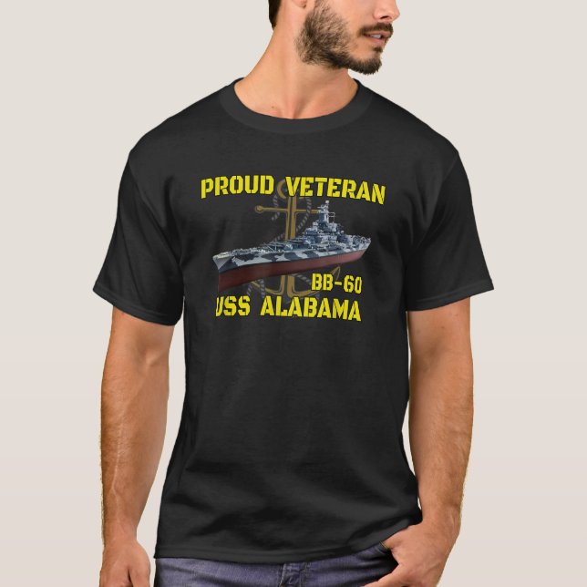 Camiseta USS Alabama BB 60 Veteranos de Batalla Día Padre G (Anverso)
