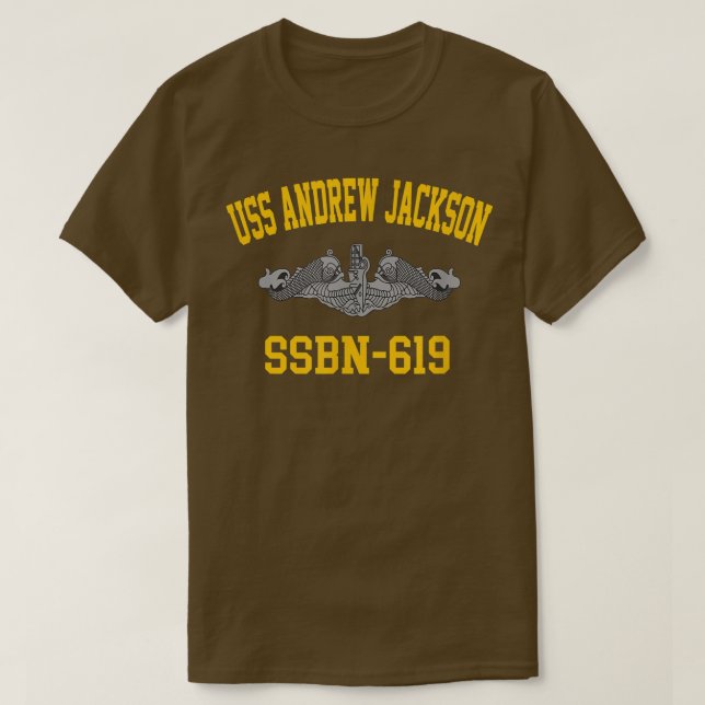 Camiseta USS Andrew Jackson SSBN619 2998 (Diseño del anverso)