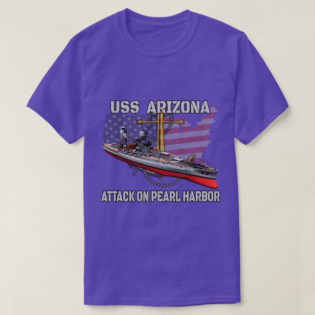 Camiseta USS Arizona Battleship Veterans Day Warship F (Diseño del anverso)