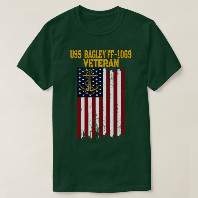 Camiseta USS Bagley FF1069 Frigate Veterans Day Fathers Day (Diseño del anverso)